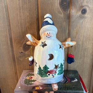 NIB Votive/Tea Light Snoman